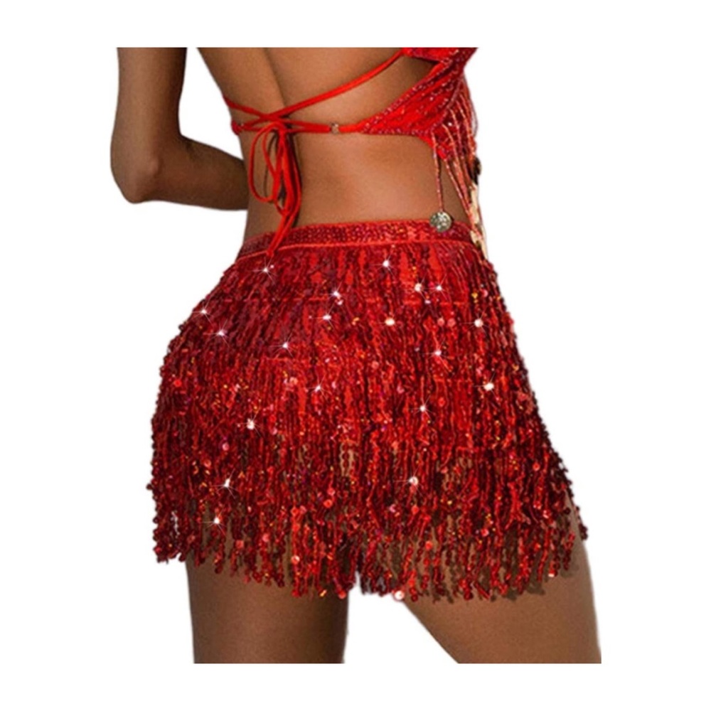 Belly Dance Fringe Tassel Skirt